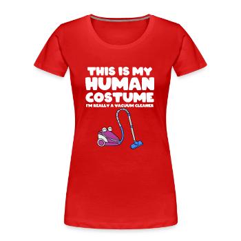 Staubsauger Reinigung Reinigungskraft Geschenk - Frauen Premium Bio T-Shirt - Rot - Vorne - Mia (176cm)
