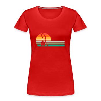 Staubsauger Reinigung Reinigungskraft Geschenk - Frauen Premium Bio T-Shirt - Rot - Vorne - Mia (176cm)