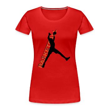 Sport. - Women's Premium Organic T-Shirt - red - Front - Mia (176cm)
