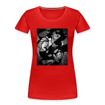 Chaos face - Frauen Premium Bio T-Shirt - Rot - Vorne - Mia (176cm)