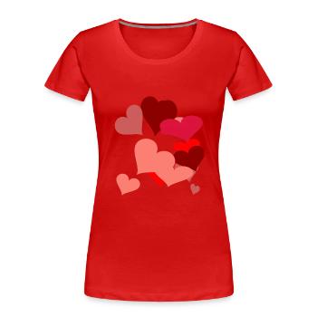 Herzlich Geburtstagsgeschenk Happy Birthday - Frauen Premium Bio T-Shirt - Rot - Vorne - Mia (176cm)