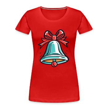 Glocke für Christmas - Frauen Premium Bio T-Shirt - Rot - Vorne - Mia (176cm)