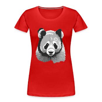 Stilisierter Baby-Panda - Frauen Premium Bio T-Shirt - Rot - Vorne - Mia (176cm)