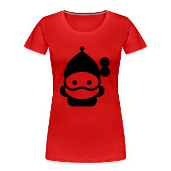 Kleiner Weihnachtsmann - Frauen Premium Bio T-Shirt - Rot - Vorne - Mia (176cm)