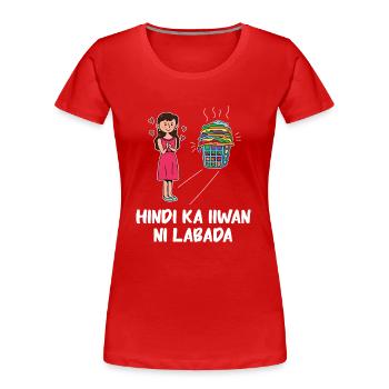 Design de lingerie Fil-Am pour les fiers Pinoys - T-shirt bio Premium Femme - rouge - Devant - Mia (176cm)