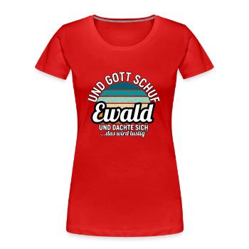 Felix - Frauen Premium Bio T-Shirt - Rot - Vorne - Mia (176cm)