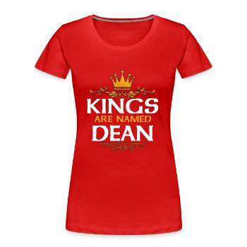 Doyen - T-shirt bio Premium Femme - rouge - Devant - Mia (176cm)
