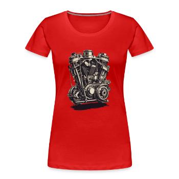 Motor Ingenieur Kraftfahrzeug Mechaniker Vintage - Frauen Premium Bio T-Shirt - Rot - Vorne - Mia (176cm)