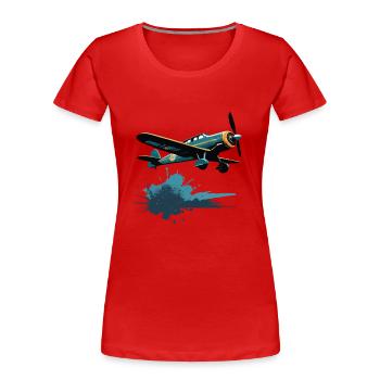 Model Airplane Pilot Airplane Hobby Design - Women's Premium Organic T-Shirt - red - Front - Mia (176cm)