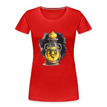 Ästhetisches Zaubertrank Gaming Design Ikonische - Frauen Premium Bio T-Shirt - Rot - Vorne - Mia (176cm)