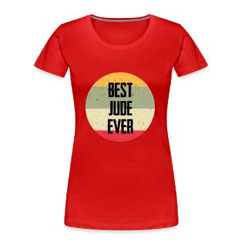 Best Jude Ever - Frauen Premium Bio T-Shirt - Rot - Vorne - Mia (176cm)