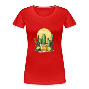 Ikonisches Mexiko Getränk Tequila Cinco De Mayo - Frauen Premium Bio T-Shirt - Rot - Vorne - Mia (176cm)
