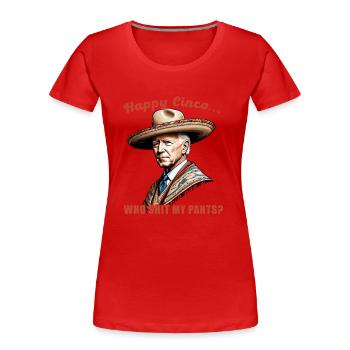 Drôle Confus Président Mexicain Amusant - T-shirt bio Premium Femme - rouge - Devant - Mia (176cm)