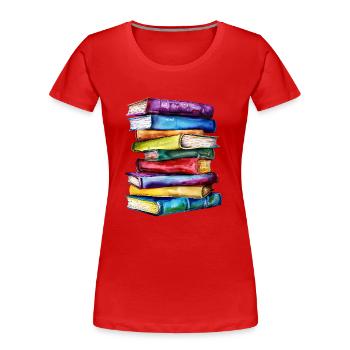 The Power of Books - Women's Premium Organic T-Shirt - red - Front - Mia (176cm)