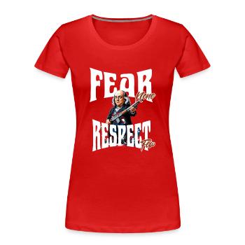Fear None Respect Few Happy 4th Of July - Frauen Premium Bio T-Shirt - Rot - Vorne - Mia (176cm)