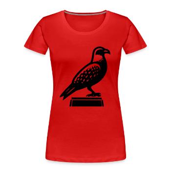 Habicht - Frauen Premium Bio T-Shirt - Rot - Vorne - Mia (176cm)