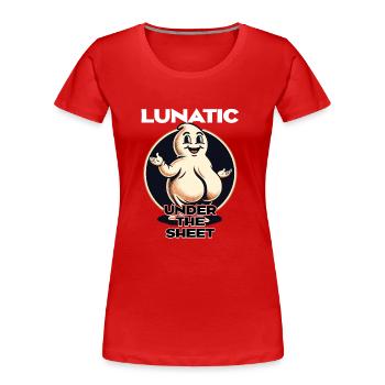 Drôle Ghost Design Humoristique Sarcastique - T-shirt bio Premium Femme - rouge - Devant - Mia (176cm)