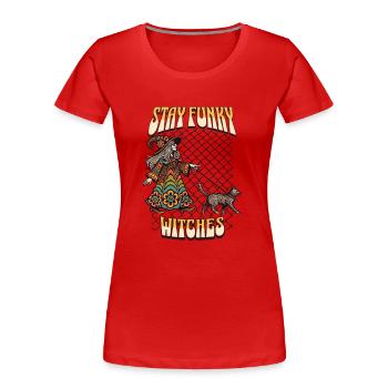 Hexen Liebhaber Design Halloween Kostüm - Frauen Premium Bio T-Shirt - Rot - Vorne - Mia (176cm)