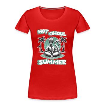 Heiße Ghoul Sommer Vibes Für Dich - Frauen Premium Bio T-Shirt - Rot - Vorne - Mia (176cm)
