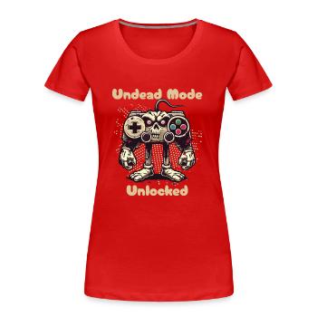 Zombie Gaming Controller Modus Entfesselt - Frauen Premium Bio T-Shirt - Rot - Vorne - Mia (176cm)