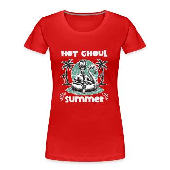 Heißer Ghoul Sommer Strandspaß - Frauen Premium Bio T-Shirt - Rot - Vorne - Mia (176cm)