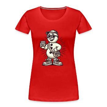 Drôle Snob Snob Sarcasme de Noël - T-shirt bio Premium Femme - rouge - Devant - Mia (176cm)