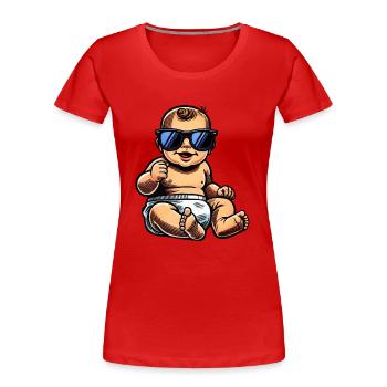 baby - Frauen Premium Bio T-Shirt - Rot - Vorne - Mia (176cm)