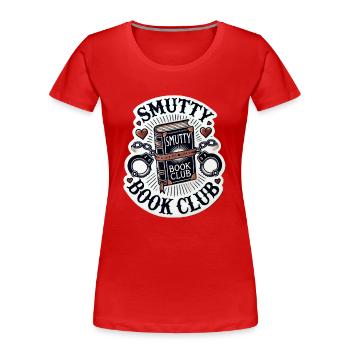 Der schmutzige Buchclub - Frauen Premium Bio T-Shirt - Rot - Vorne - Mia (176cm)