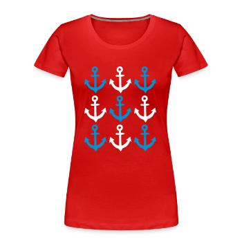 Cadeau marin de marin de marin de cadeau d'ancre - T-shirt bio Premium Femme - rouge - Devant - Mia (176cm)