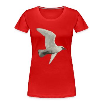 Vogel - Frauen Premium Bio T-Shirt - Rot - Vorne - Mia (176cm)