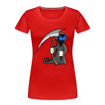 Cartoon Death - Women's Premium Organic T-Shirt - red - Front - Mia (176cm)