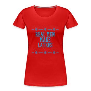Laid Hanoukka, Hanoukka, fête des lumières, cadeau - T-shirt bio Premium Femme - rouge - Devant - Mia (176cm)
