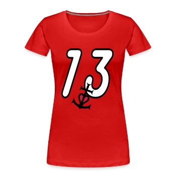Bouches du rhone 13 camargaise cross - Women's Premium Organic T-Shirt - red - Front - Mia (176cm)