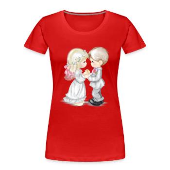 Ehe - Frauen Premium Bio T-Shirt - Rot - Vorne - Mia (176cm)