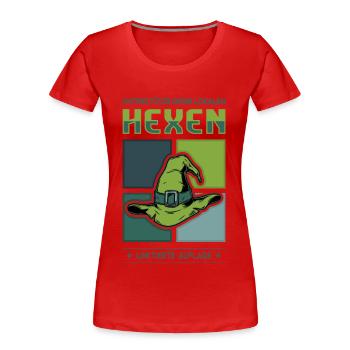 Hexen - Frauen Premium Bio T-Shirt - Rot - Vorne - Mia (176cm)
