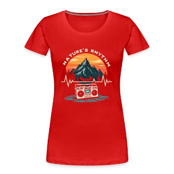 Camping Herzschlag wohnmobil zubehör - Frauen Premium Bio T-Shirt - Rot - Vorne - Mia (176cm)