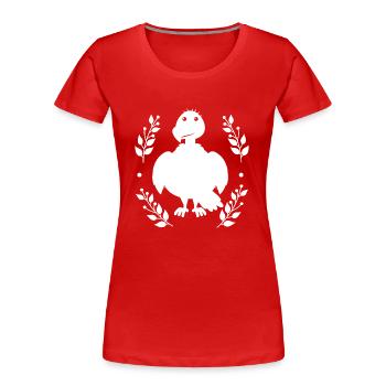 Geier - Greifvogel Naturschutz Wildnis - Frauen Premium Bio T-Shirt - Rot - Vorne - Mia (176cm)