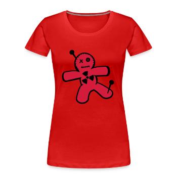 Voodoo-Puppe gegen Atomkraft - Frauen Premium Bio T-Shirt - Rot - Vorne - Mia (176cm)
