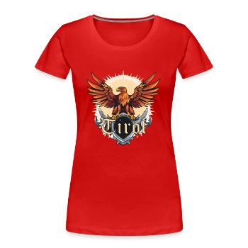 Tiroler Adler dem Land Tirol die Treue, Steinadler - Frauen Premium Bio T-Shirt - Rot - Vorne - Mia (176cm)