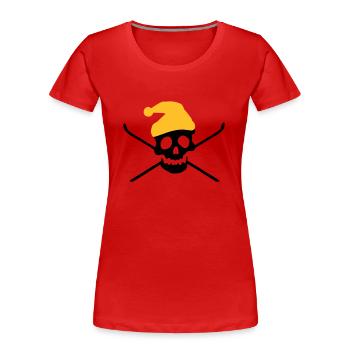 Ski - Frauen Premium Bio T-Shirt - Rot - Vorne - Mia (176cm)