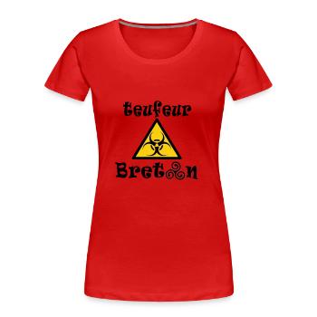 teufeur_breton_2_copie - Frauen Premium Bio T-Shirt - Rot - Vorne - Mia (176cm)