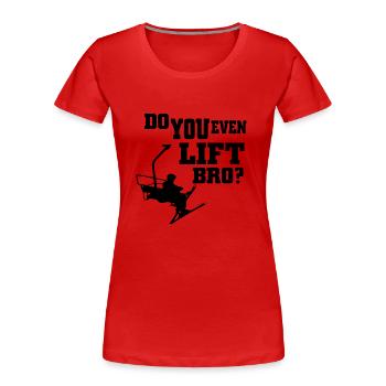 ski - T-shirt bio Premium Femme - rouge - Devant - Mia (176cm)