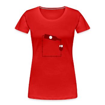 wine wine wine shop - Women's Premium Organic T-Shirt - red - Front - Mia (176cm)