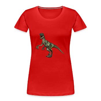 Velociraptor dinosaurs 4 - Women's Premium Organic T-Shirt - red - Front - Mia (176cm)