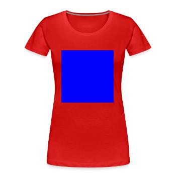 Quadrat blau - Frauen Premium Bio T-Shirt - Rot - Vorne - Mia (176cm)