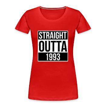 Straight outta 1993 - Women's Premium Organic T-Shirt - red - Front - Mia (176cm)