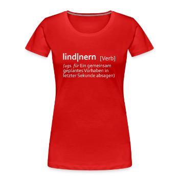 lindnern - Frauen Premium Bio T-Shirt - Rot - Vorne - Mia (176cm)