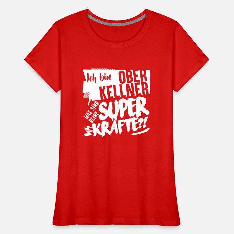 Superkräfte Oberkellner Geschenk Frauen Premium Bio T-Shirt