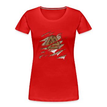 Viking caractère d'Odin - T-shirt bio Premium Femme - rouge - Devant - Mia (176cm)