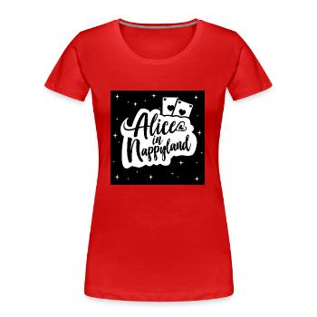 Alice in Nappyland 1 - Women's Premium Organic T-Shirt - red - Front - Mia (176cm)